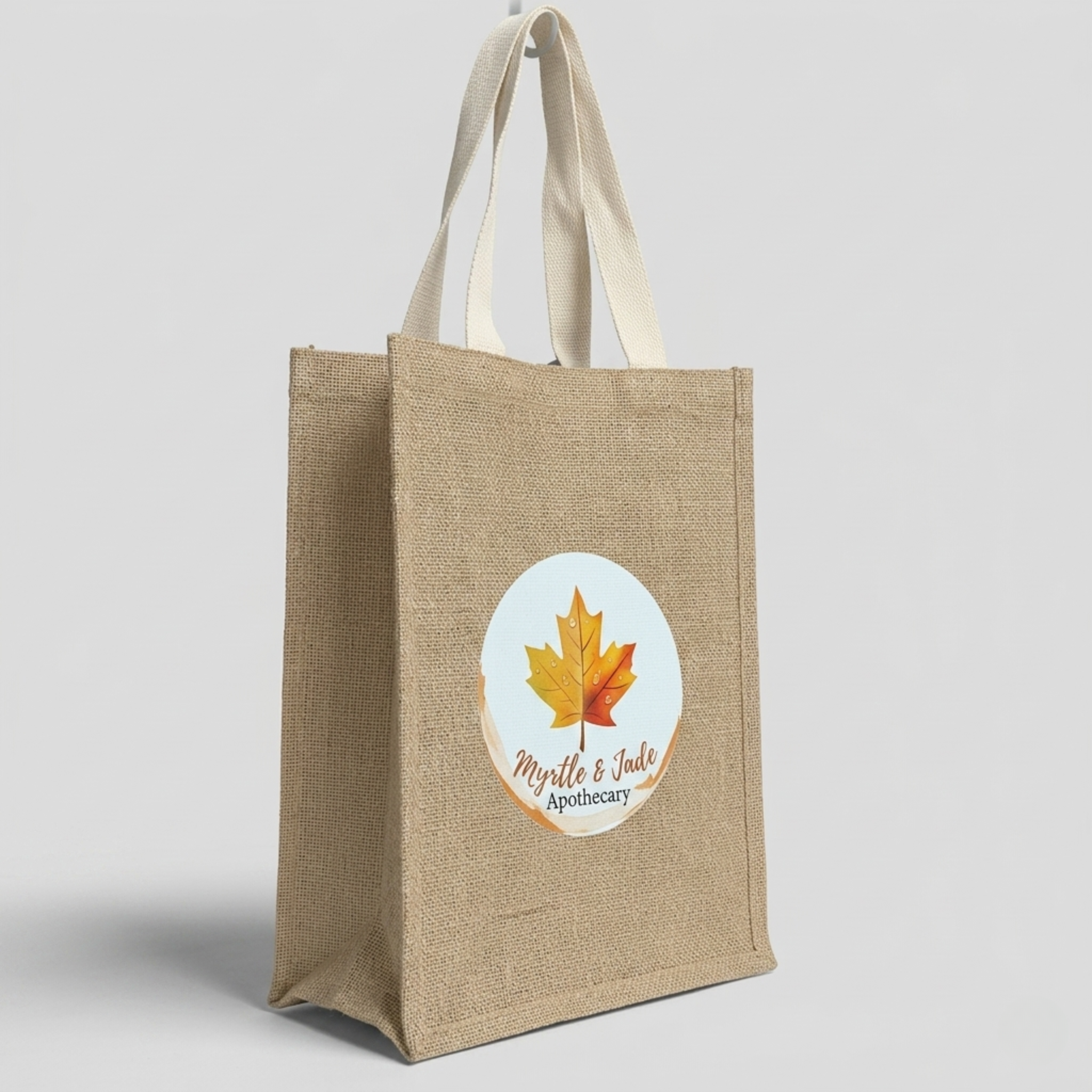 Printed Jute Tote Bag