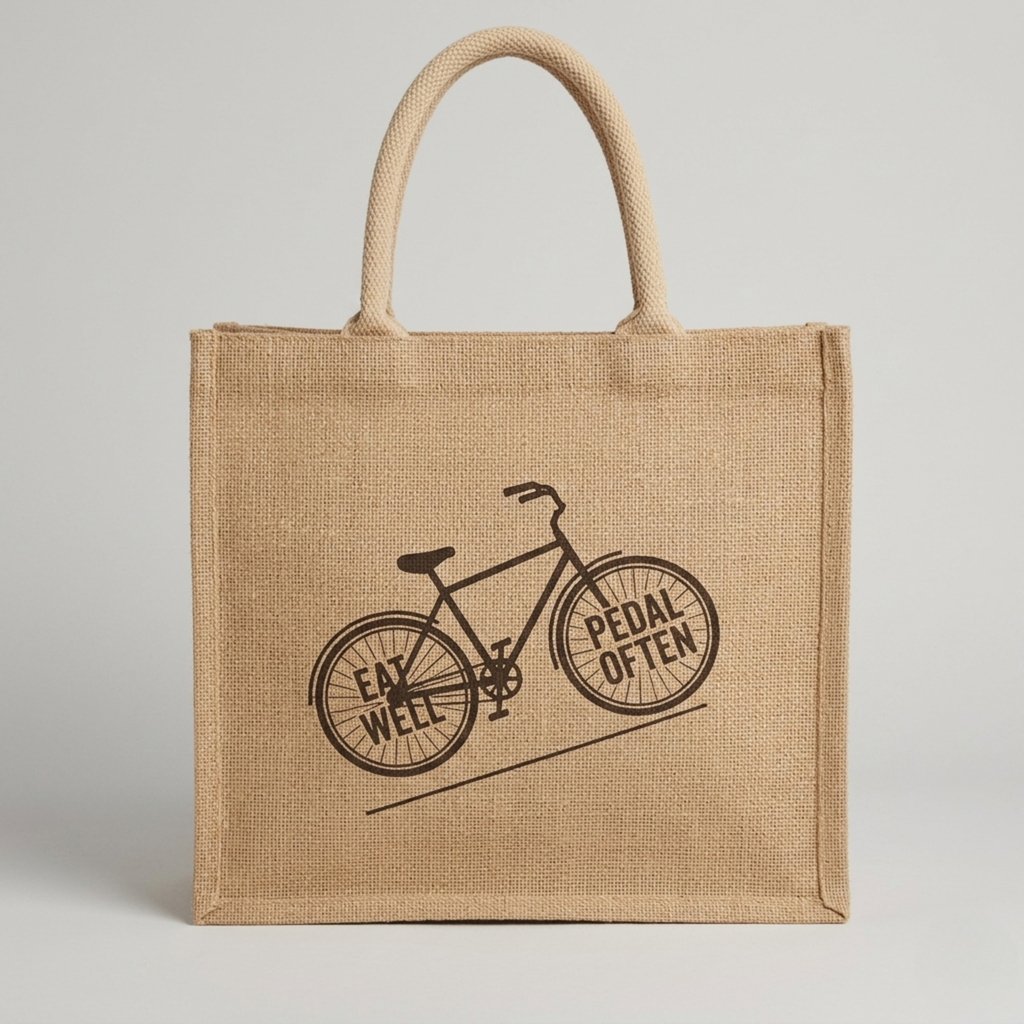 Printed Jute Tote Bag