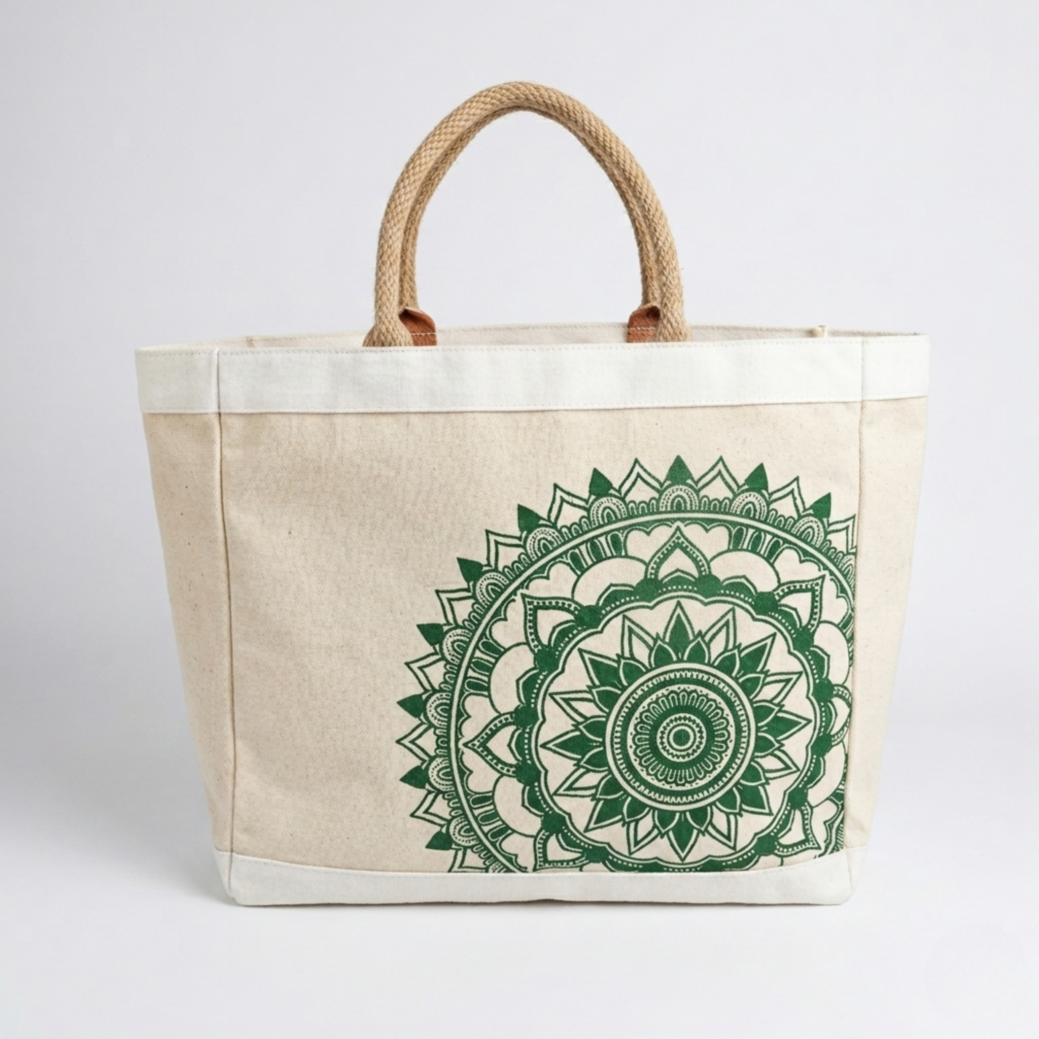 Jute Cotton Blend Tote Bag