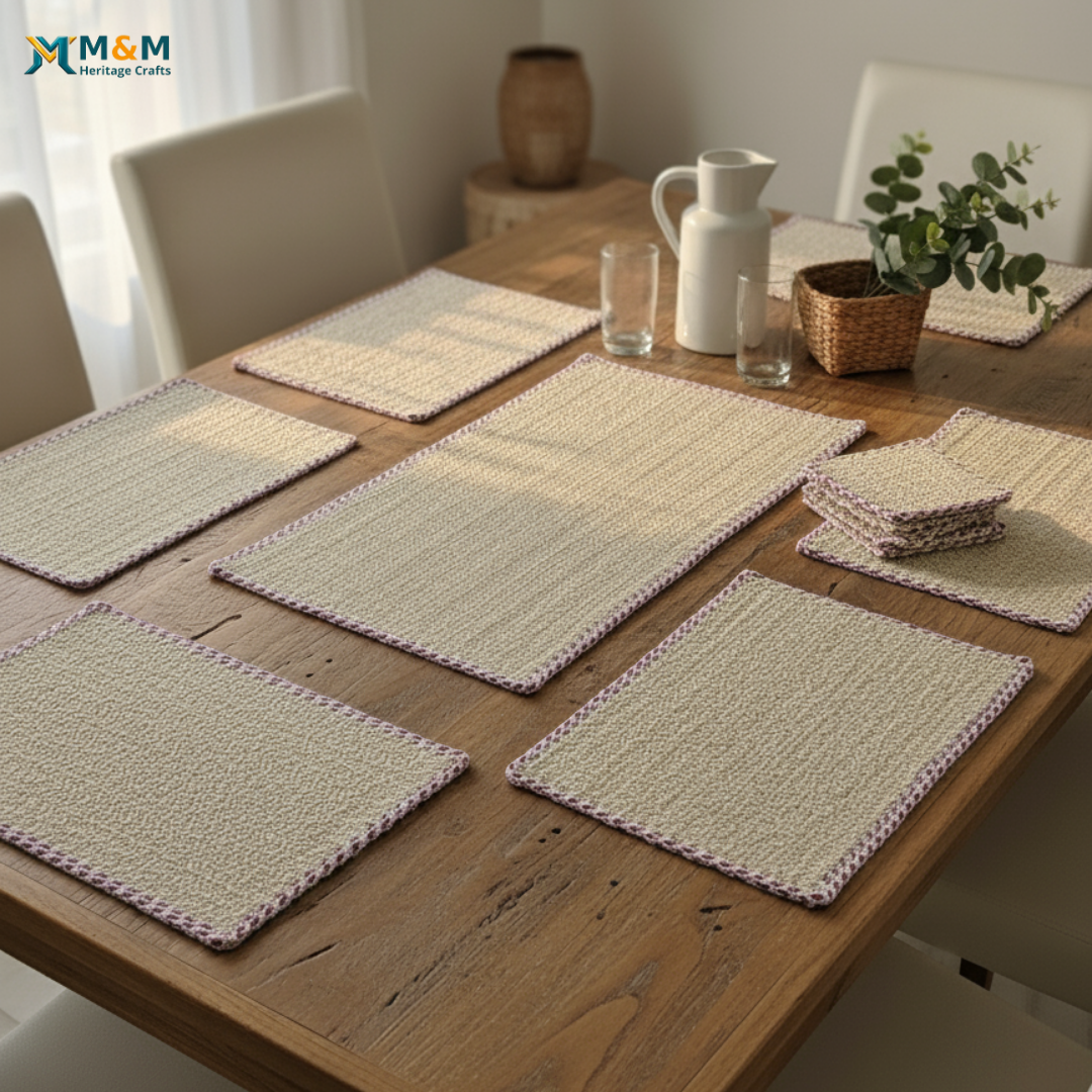 JUTE DINING TABLE SET