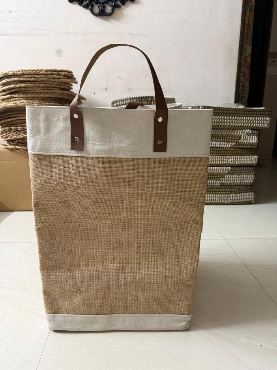 Jute Cotton Blend Tote Bag